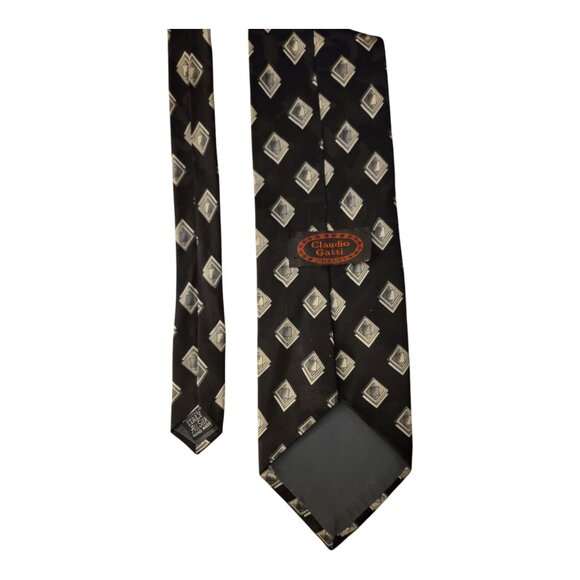 Claudio Gatti Abstract Multicolor Handmade Silk Tie, Designed In Milan,‎ Italy - Picture 3 of 4